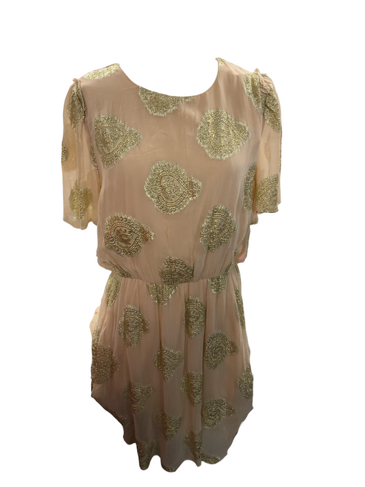 NWT NSR Women's Dress Peach Gold L