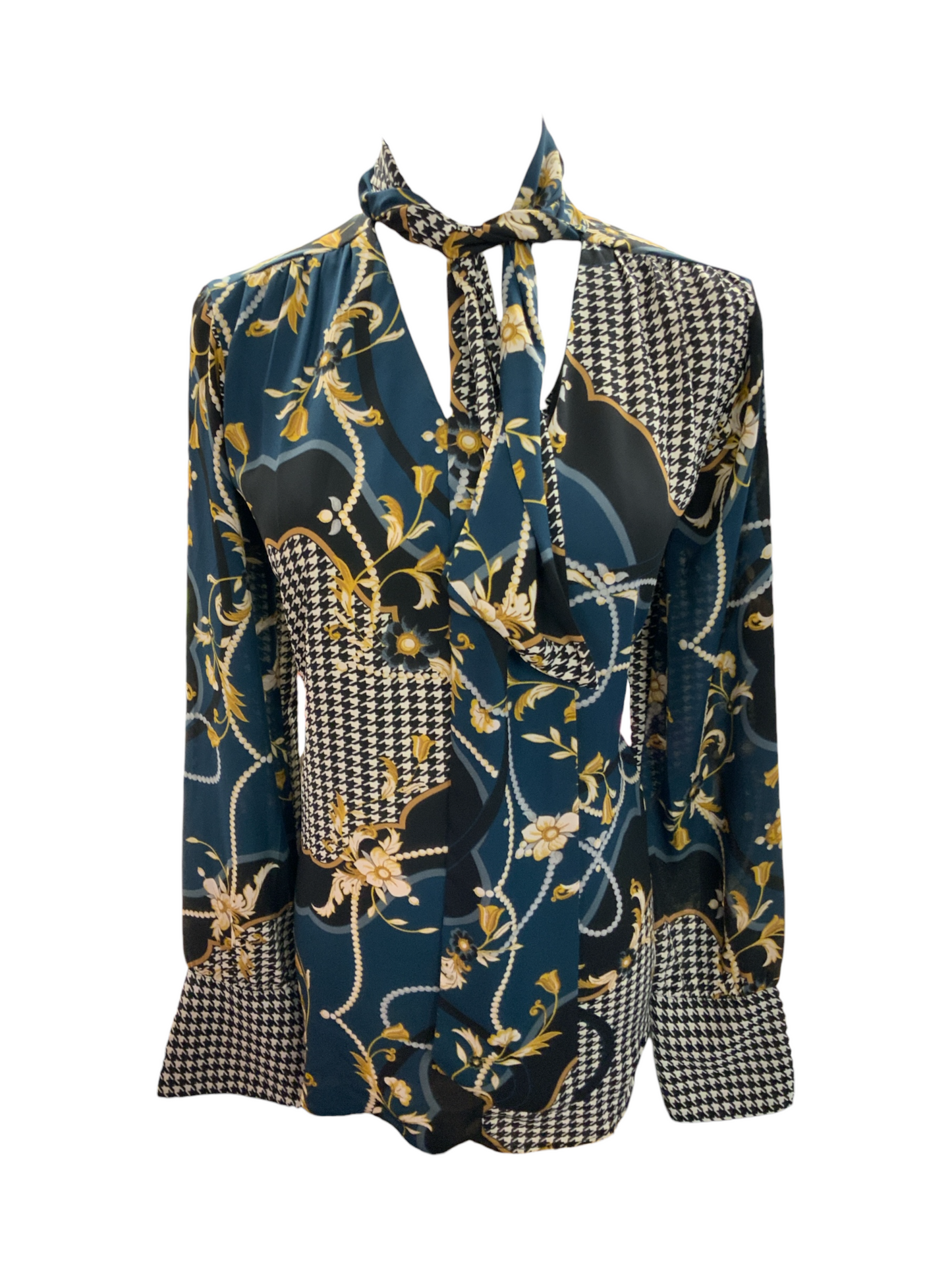 Ann Taylor Women's Blouse Teal Multi S