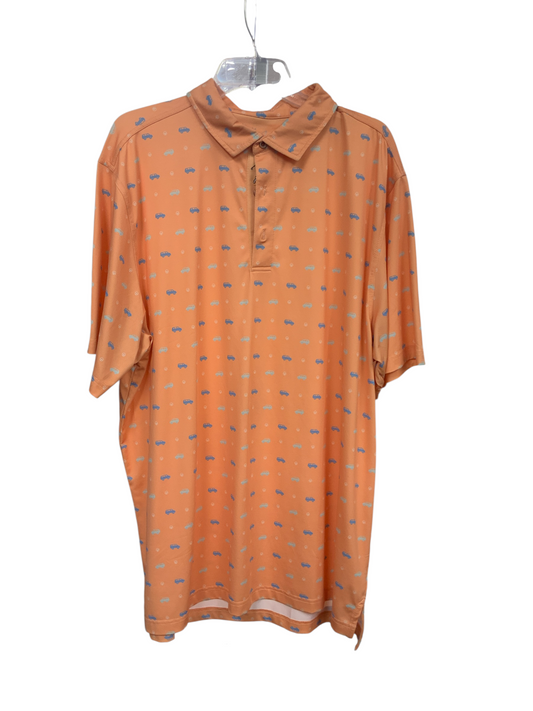 Bobby Jones Men's Polo Orange Cars 2X