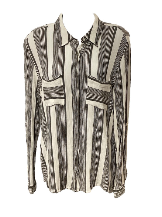 Hippie Rose Jr Blouse Black Stripe L