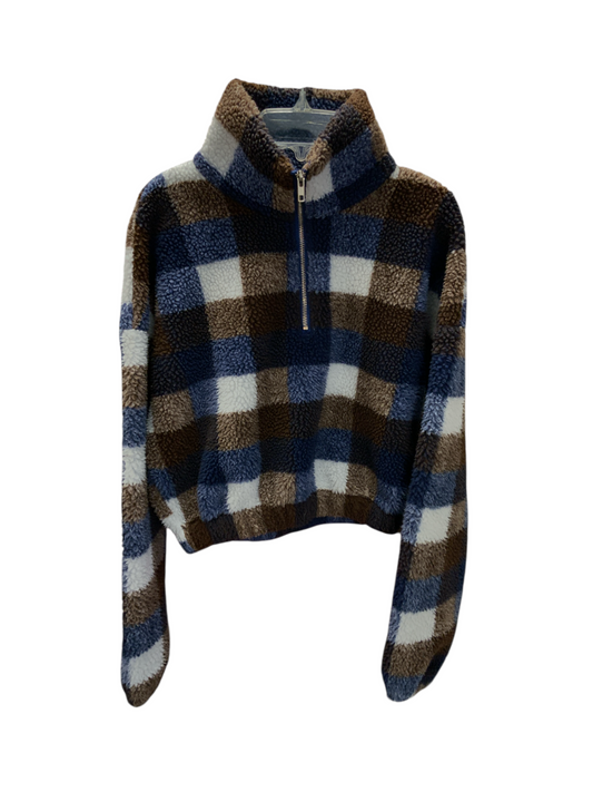 Zaful Jr 1/2 Zip Blue Sherpa M