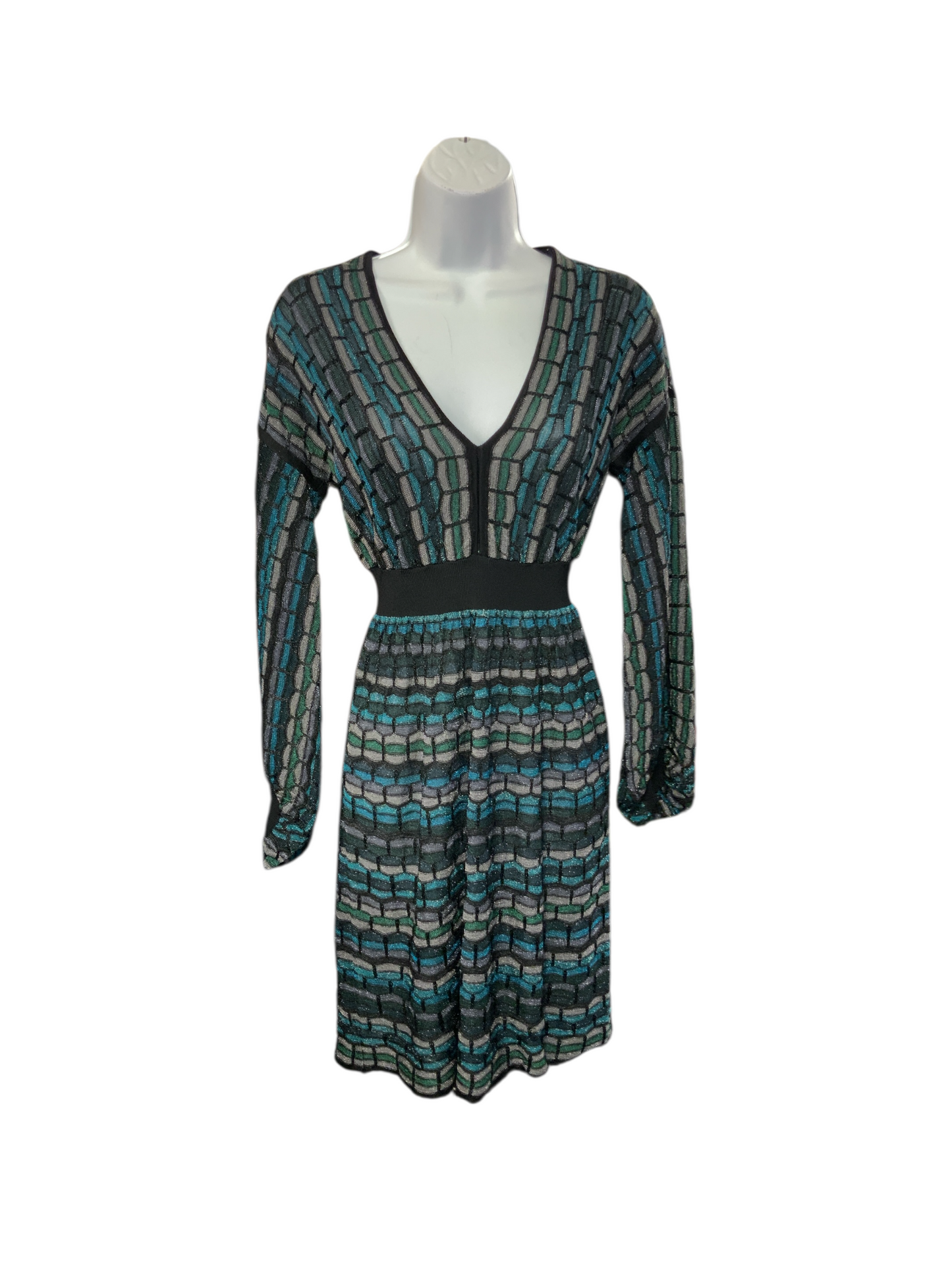 Laundry Shelli Segal Sweater Dress Teal S