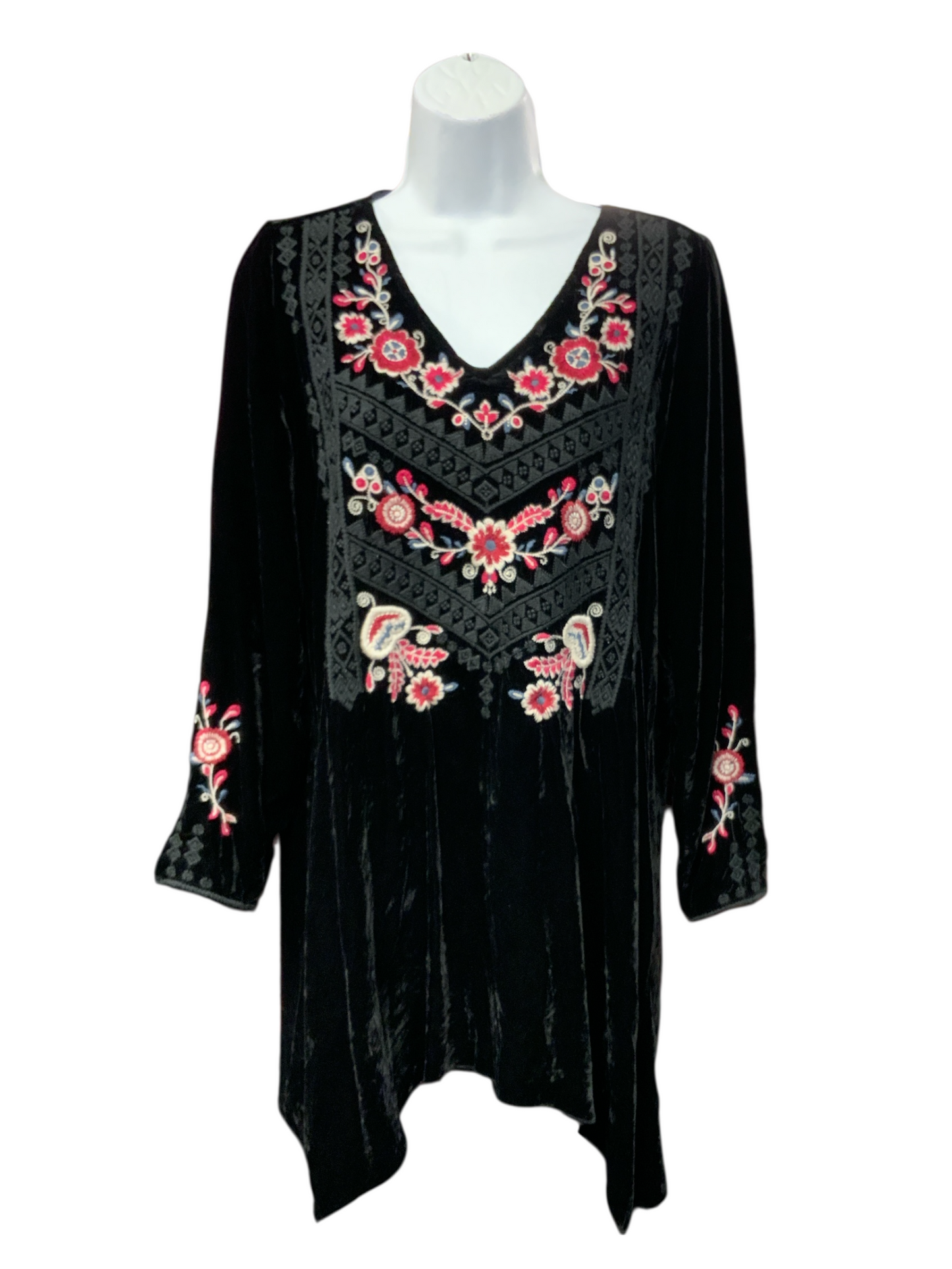 JW Los Angeles Women's Velvet Tunic Berry S