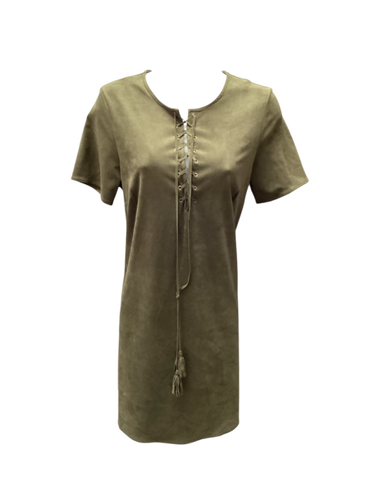 Daniel Rainn Women's Faux Suede Dress Olive S