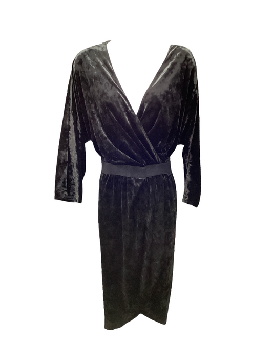 Eva Mendes Women's Dress Black Velour XL