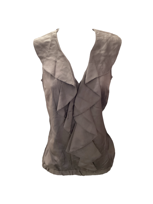 Banana Republic Women's Silk Shirt Gray XXS