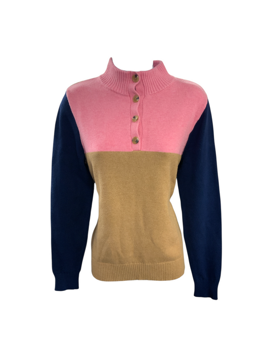 J Crew Women's Sweater Pink Multi M