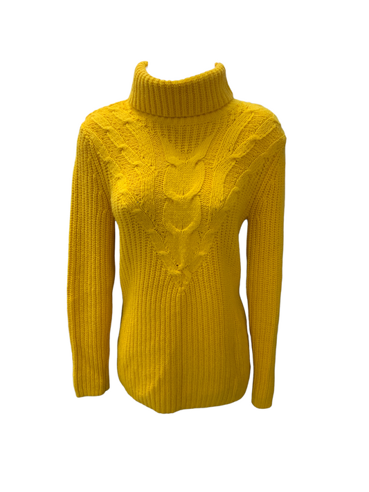 Lands End Women's Sweater Gold XS