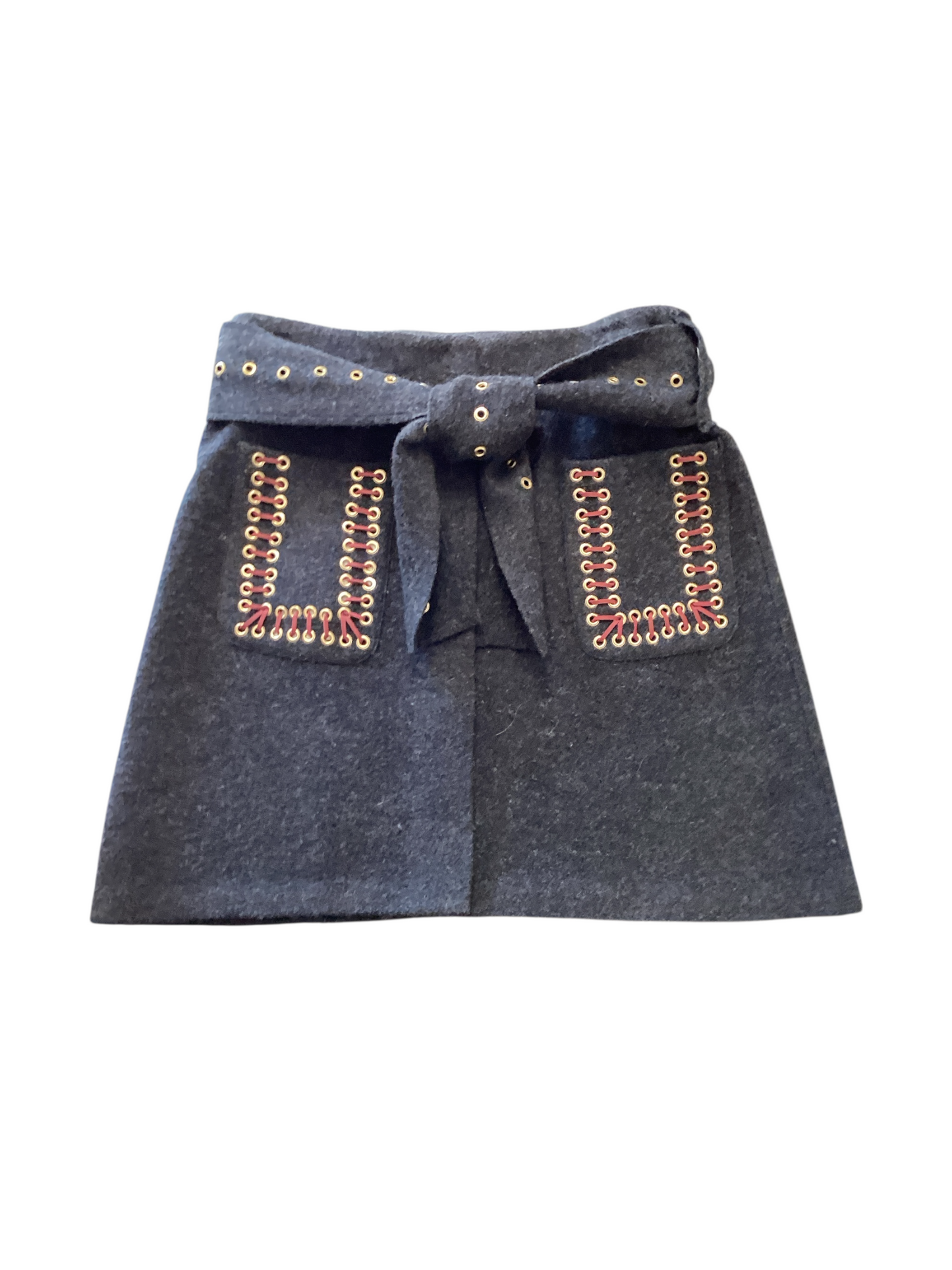 Rosie Neira Women's Wool Skirt Coal S