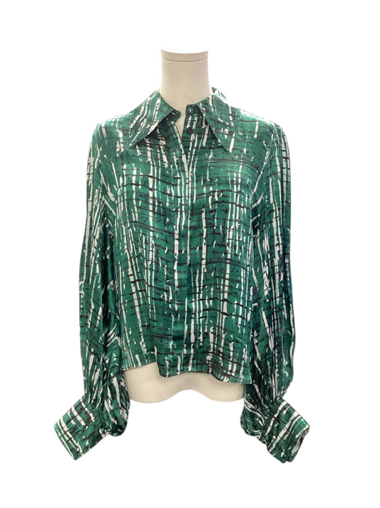 Hunter Bell Women's Silk Blouse Green M