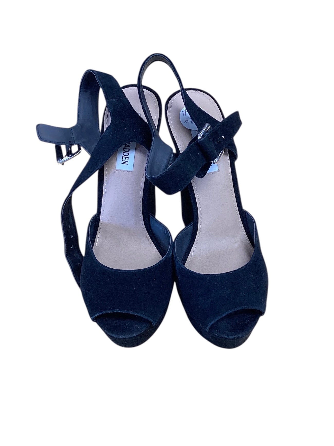 Steve Madden Black Velvet Sandals 9