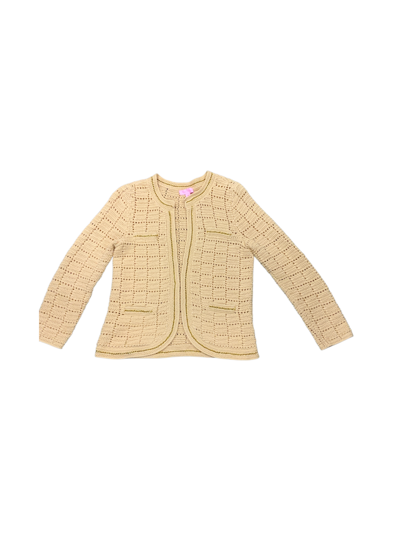 Lilly Pulitzer Women's Sweater Jacket Nude/Chain M