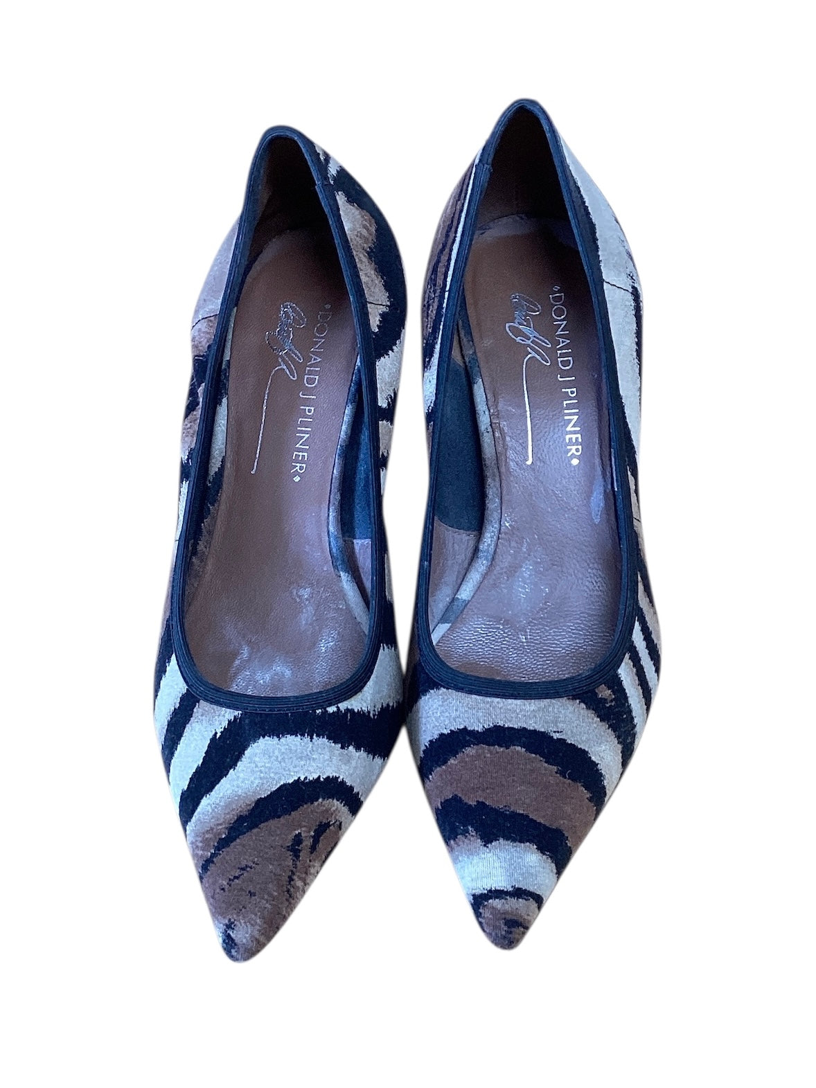Donald Pliner Zebra Print Heels 8N