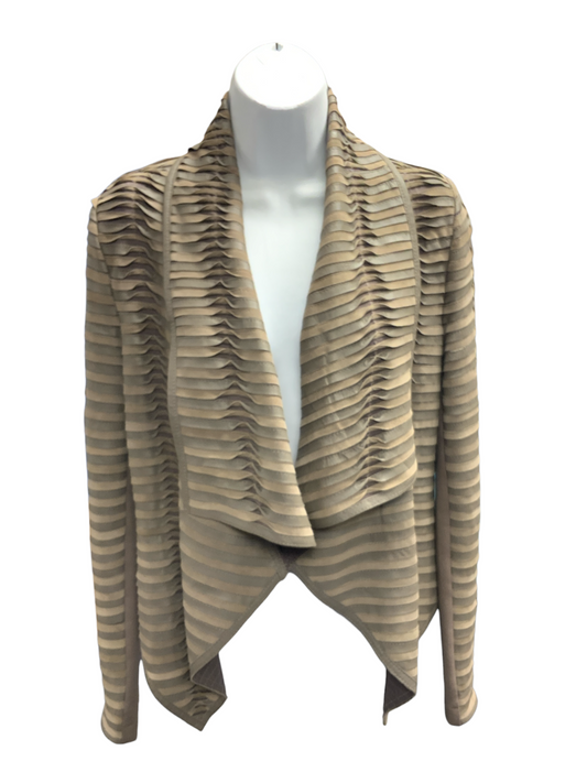 My Tribe Women's Leather Jacket Taupe S