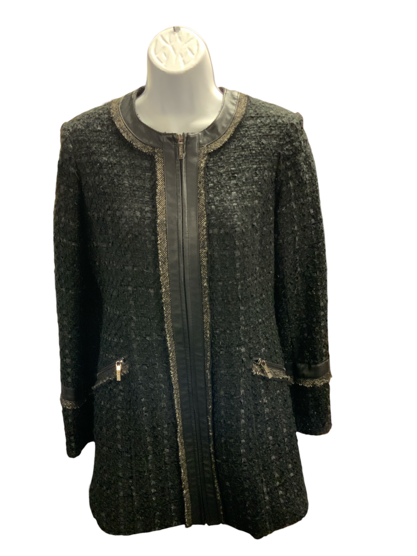 Laundry Shelli Segal Women's Coat Black Boucle S