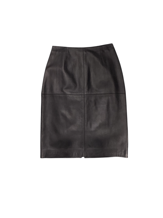 Jones NY Women's Leather Skirt Gun 4=S