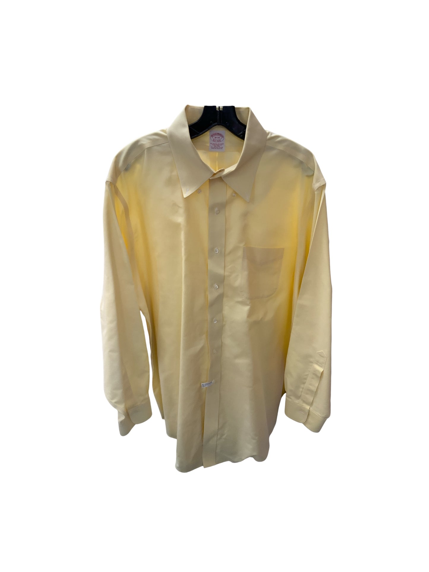 Brooks Brothers Men's Shirt Yellow 18x34=2X