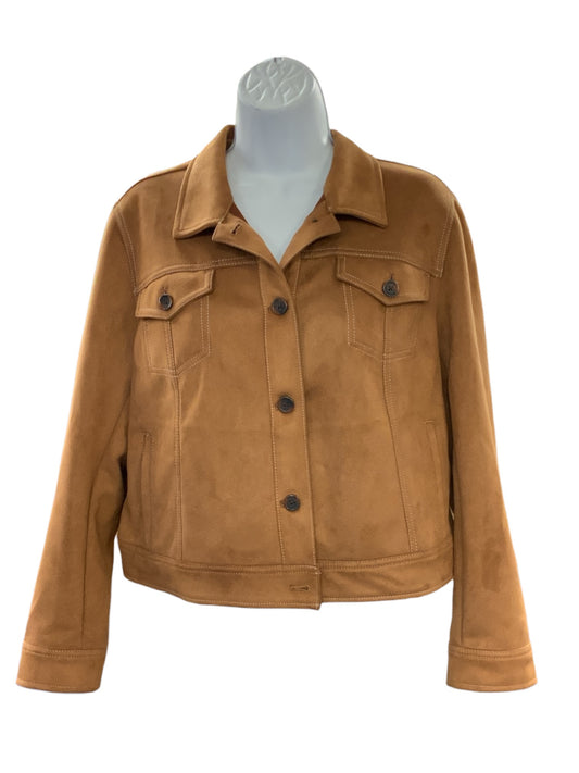 J Jill Women's Faux Suede Jacket LP