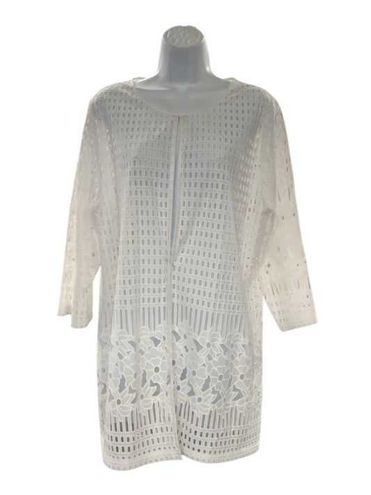Women's Lattice Duster White L
