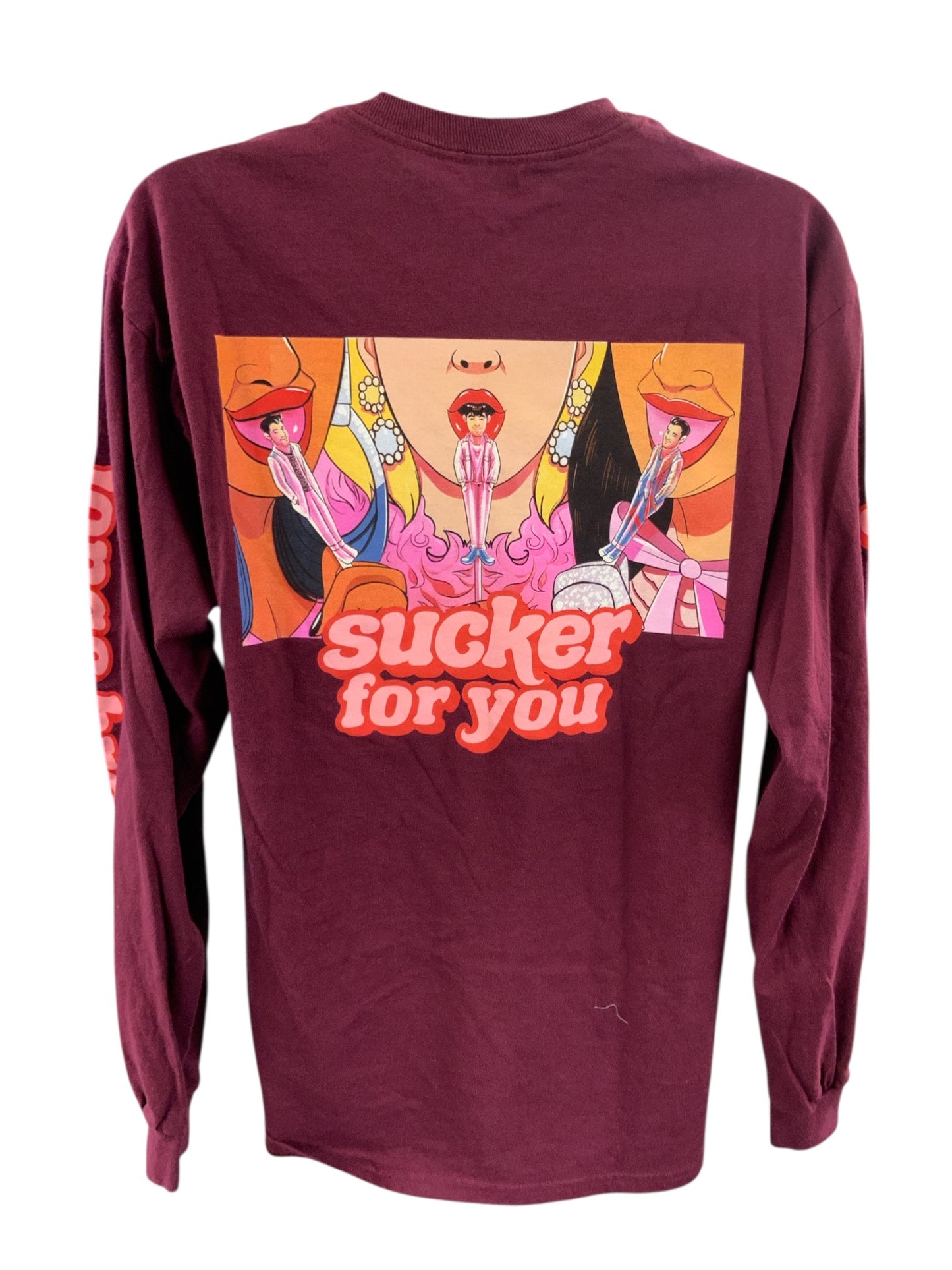 Gildan Men's Sucker For You Tee Wine Long M