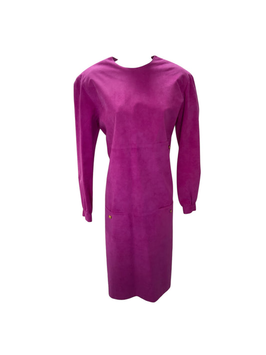 Stanley Sherman Neiman Marcus Women's Dress Orchid UltraSuede L