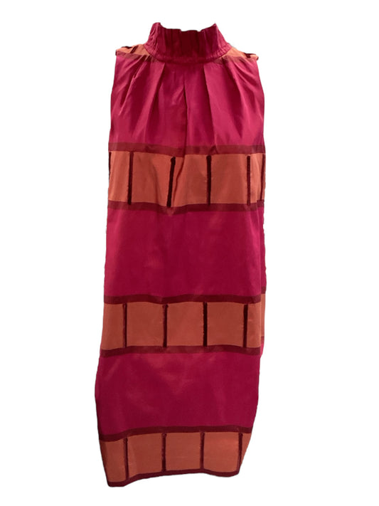 Ann Mashburn Silk Dress Berry Ruffle S