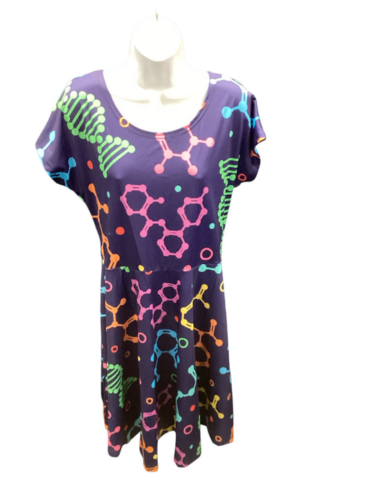 NEW CowCow Women's Dress Multi Star Planets XL