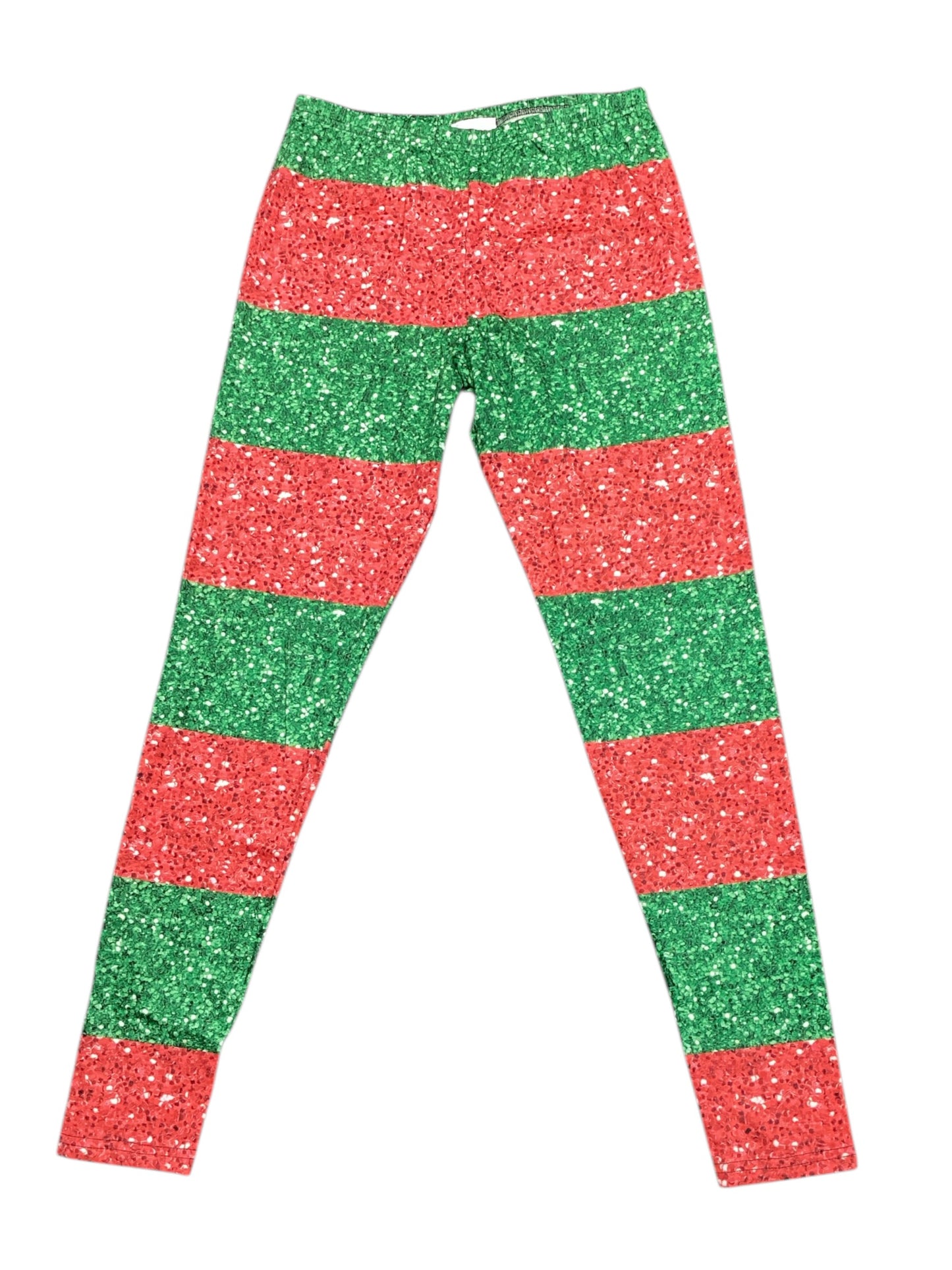 NEW CowCow Women's Legging Red/Green Stripe XS