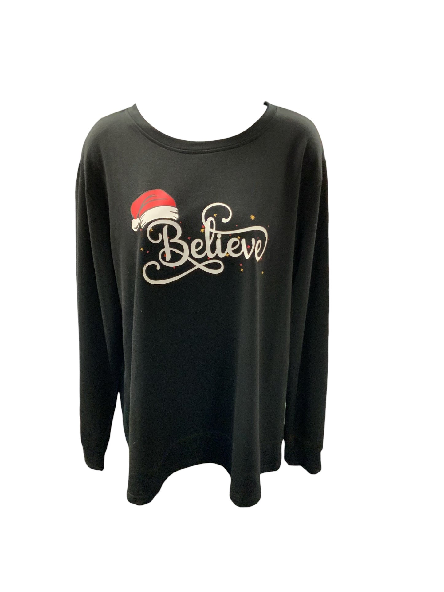 Women's Believe Tee Black 2X