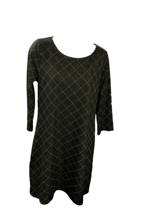 Skies Are Blue Women's Dress Black/Gold M