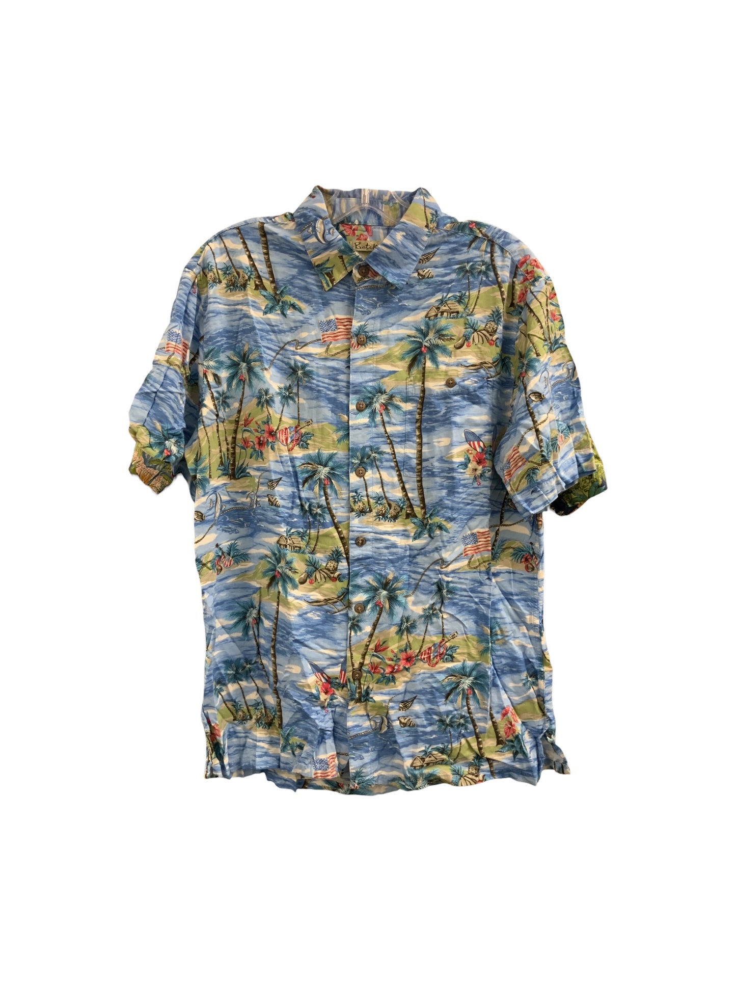 Batik Bay Men's Shirt Blue tropical L