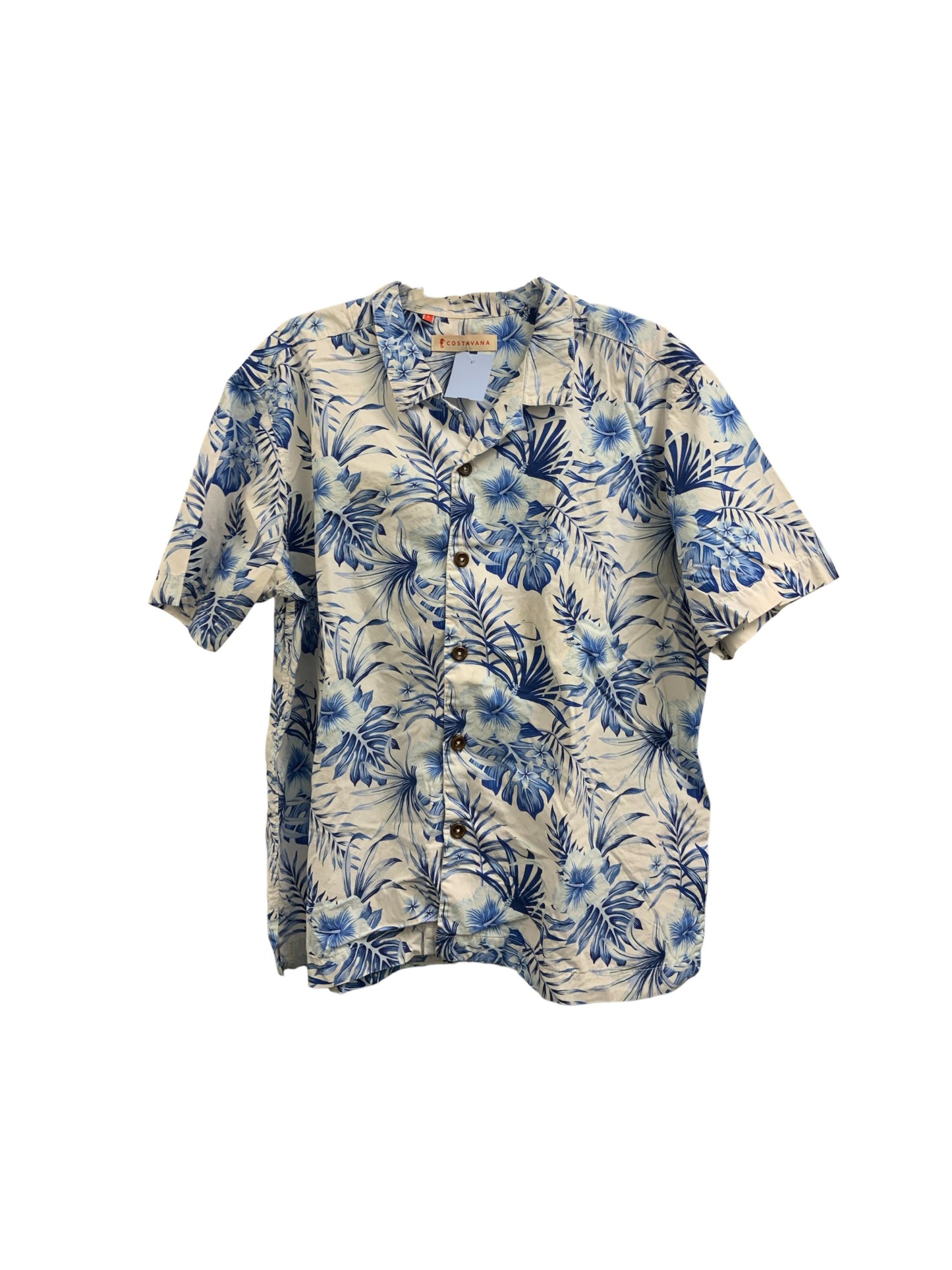 Costavana Men's Shirt Blue Floral L