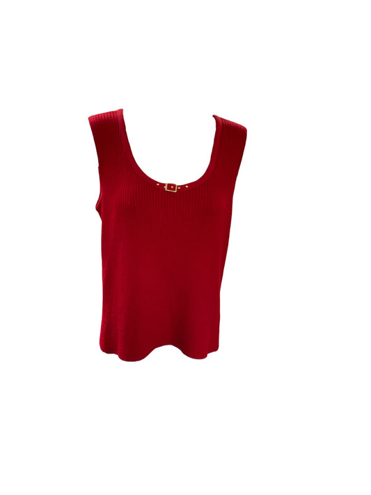 St John Sport Women's Rib Tank Red  L