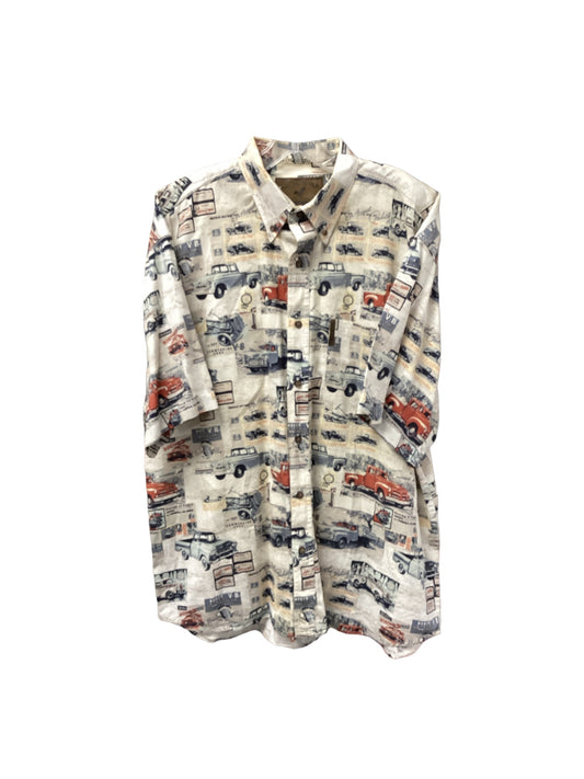 North River Men's Shirt Tan Cars L