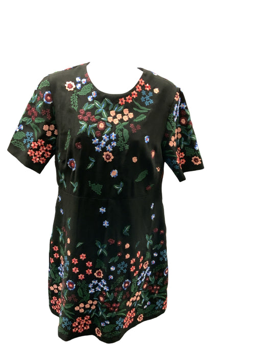 Zara Women's Dress Black Embroidered L