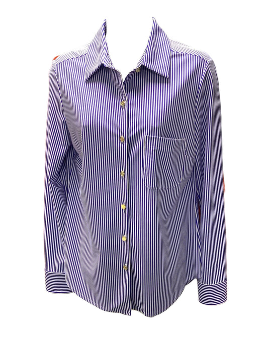 NWT Jude Connally Women's Blouse Royal White M