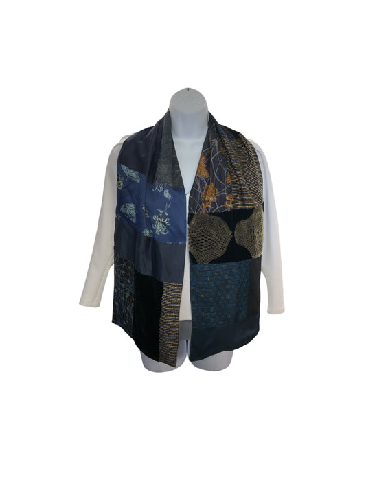 Pazuki London Women's Silk Scarf Navy Multi