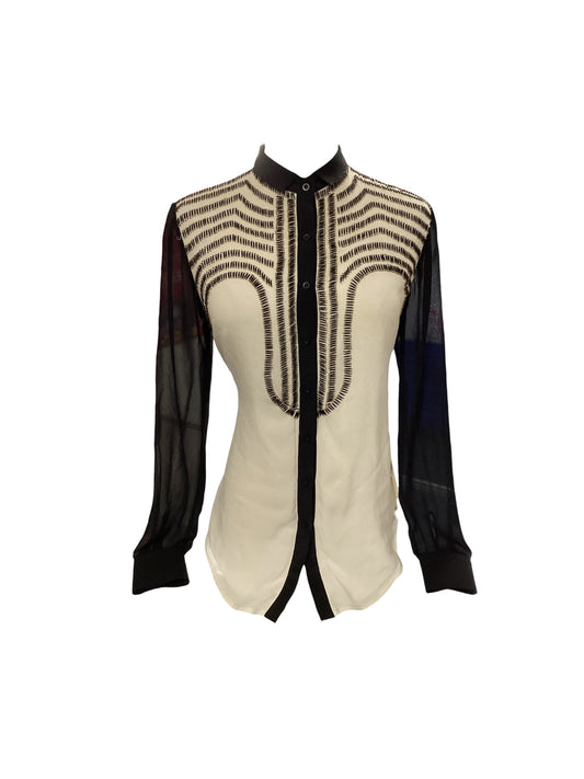 Rohit Gandhi+Rahul Khanna Women's Blouse Ivory Beaded S