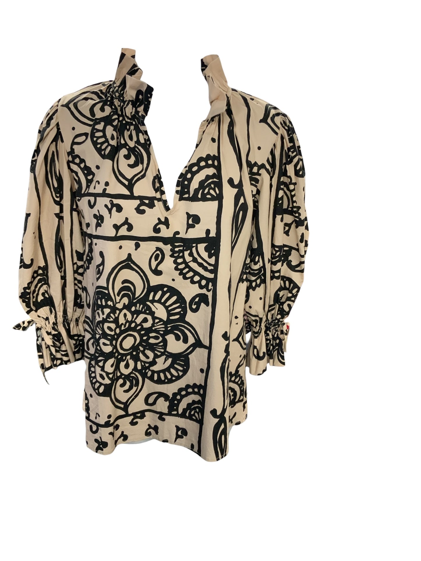 Sofia Women's Shirt Brown/Black Pattern