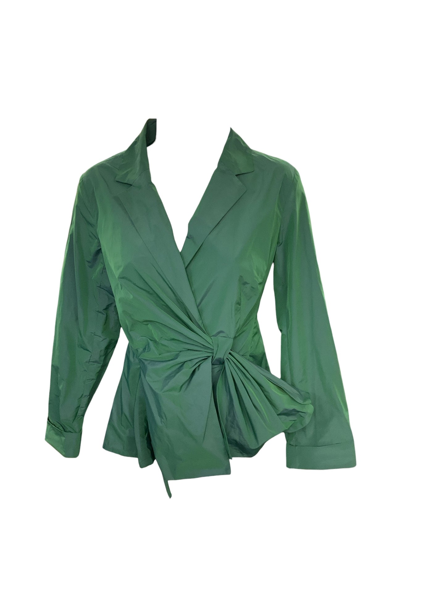Lilith Women's Blouse Green Taffeta S