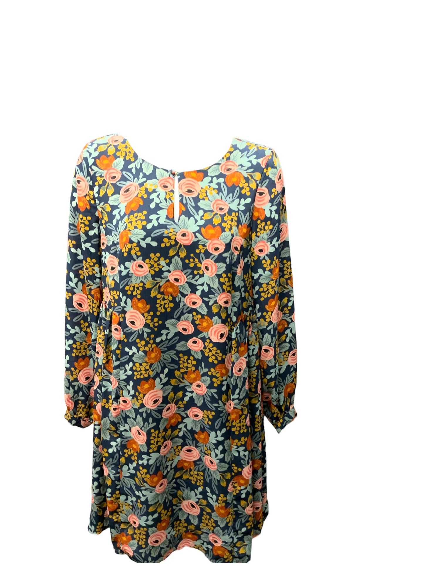 Paper Crown + Rifle Paper Womens Dress Blue XS