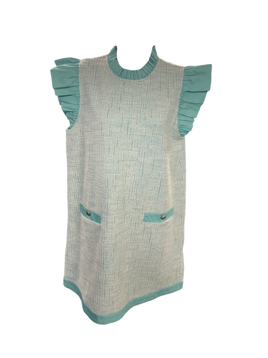 NWT Jodifl Women's Dress Aqua Tweed M