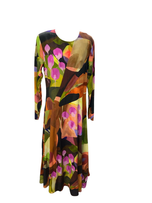 NWT Desigual Women's Dress Olive Multi L