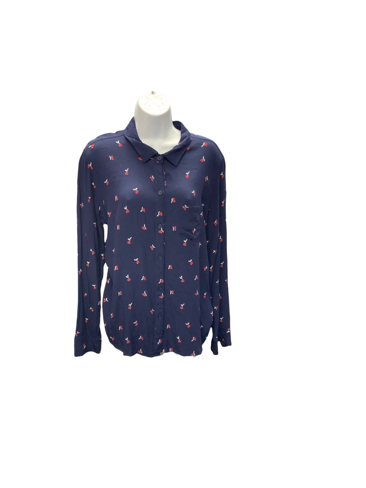 Rails Women's Blouse Navy Cherry L