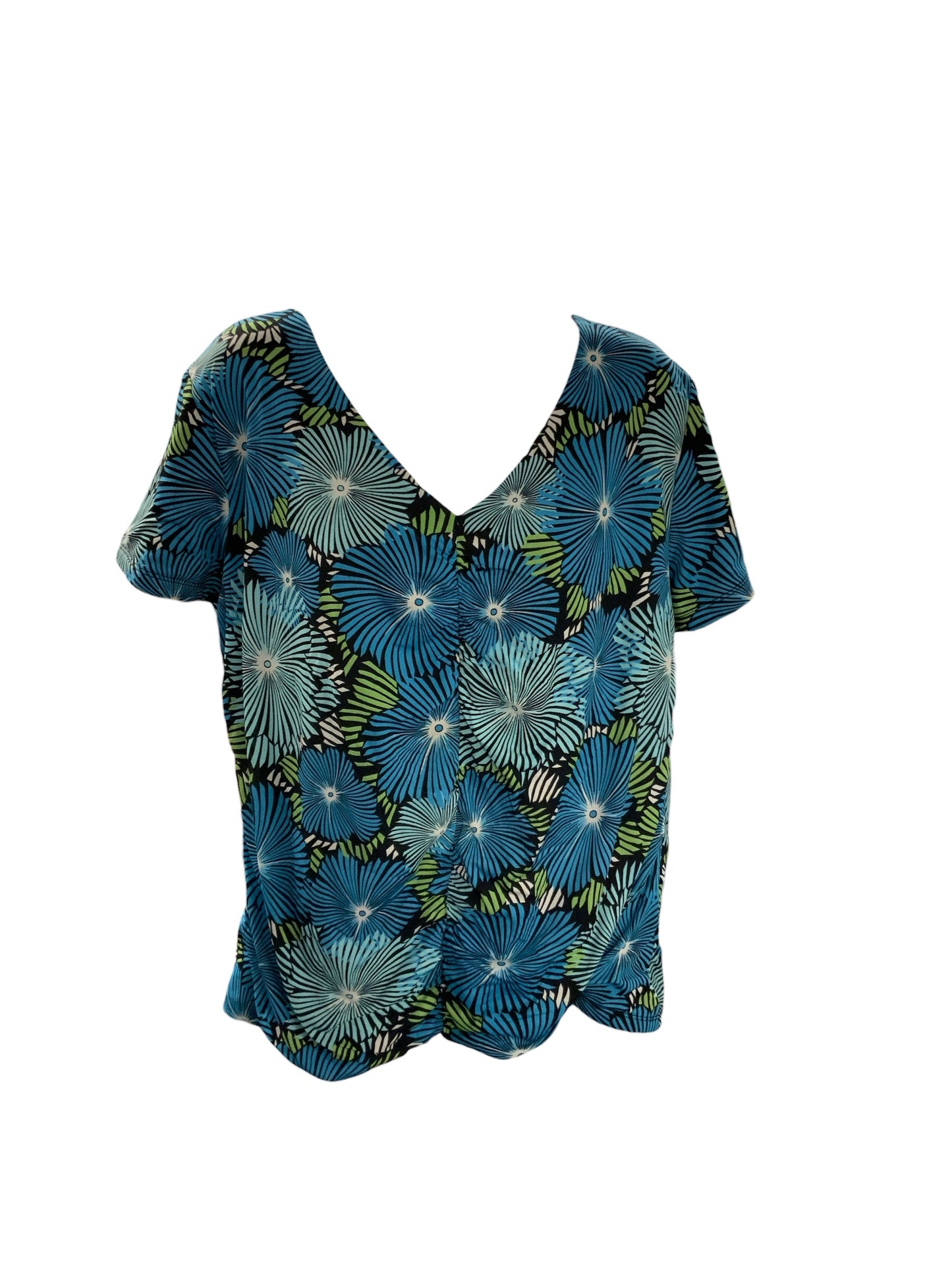 JM Collection Women's Shirt Teal 1X