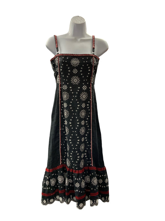 Veronica Beard Women's Dress Black Linen 0=XS