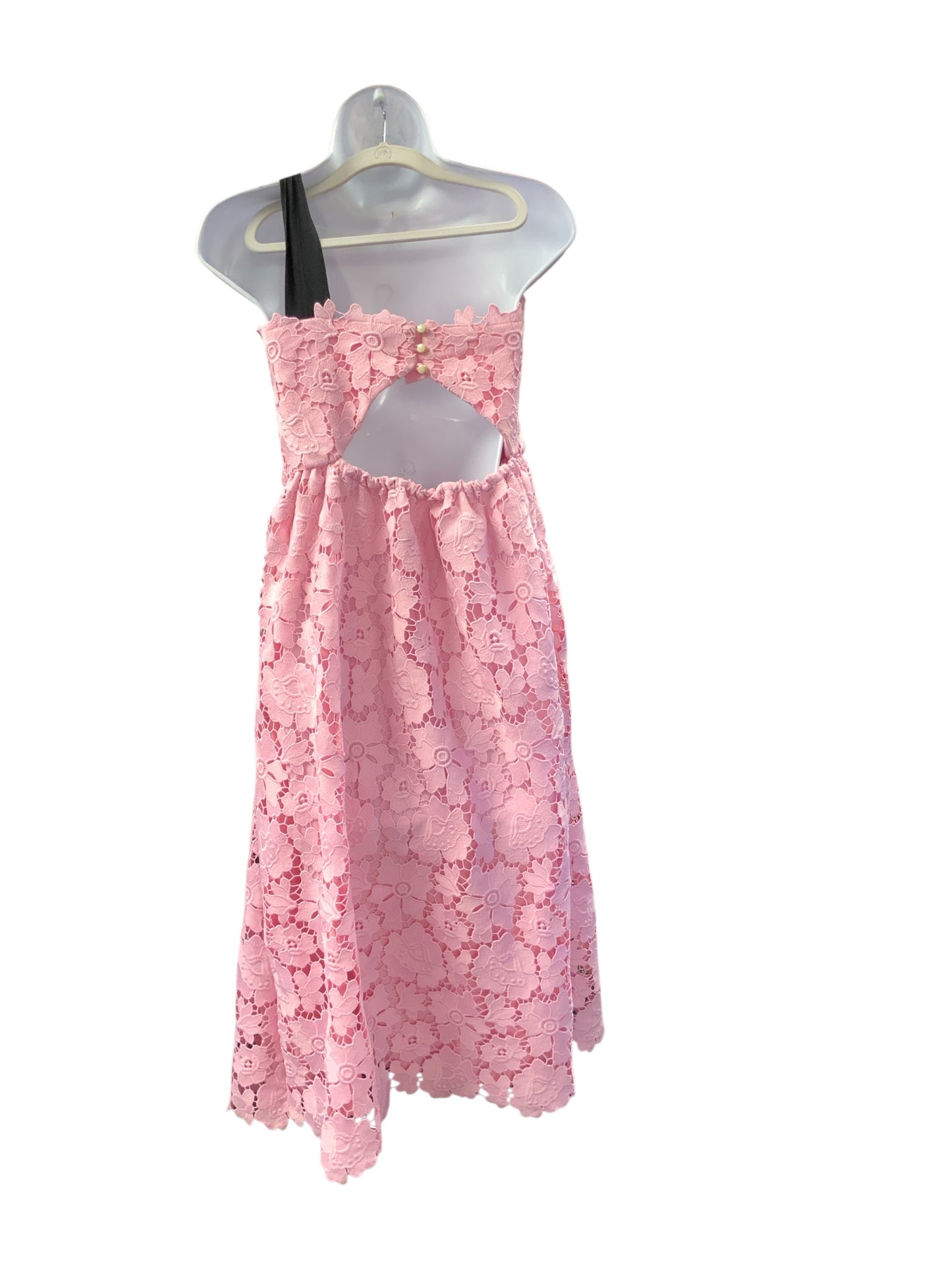 NWT Maeve Women's Cocktail Dress Pink Lace 12=L