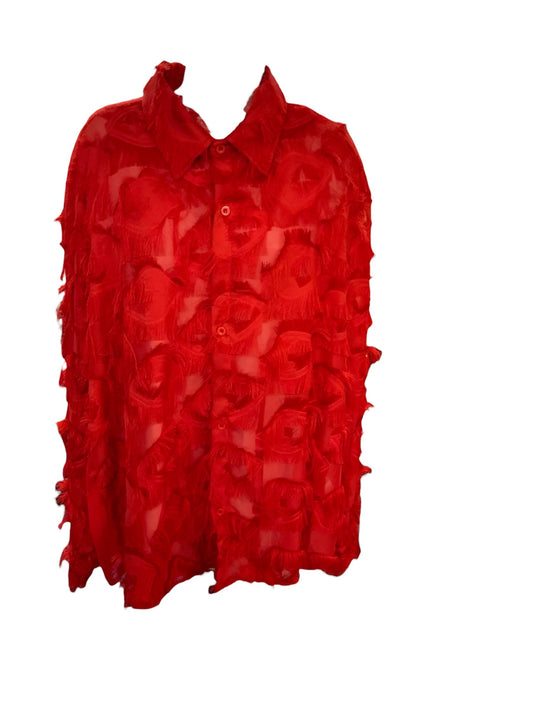 NWT Incerun Women's Blouse Red 2X
