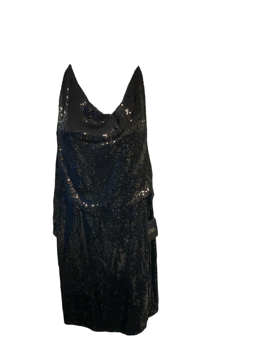 NWT Robert Rodriguez Women's Cocktail Dress Black Sequin 4=S