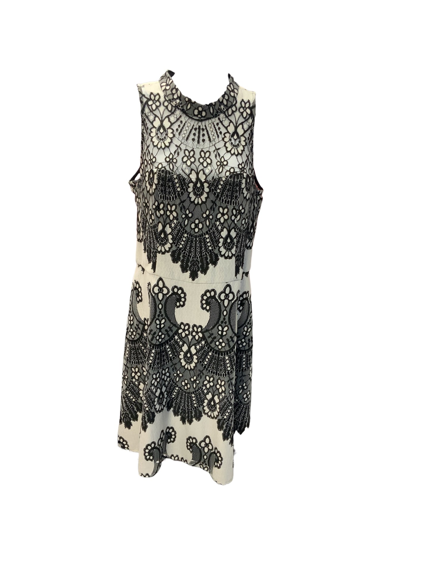 Kensie Women's Dress Black & White 10